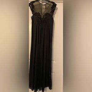 Vintage 80's Sexy Floor Length Nightgown Lingerie Blanche by Ralph Montenero USA